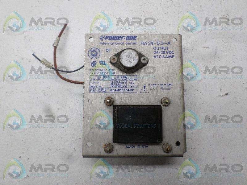 POWER-ONE HA24-0.5-A POWER SUPPLY  UNMP