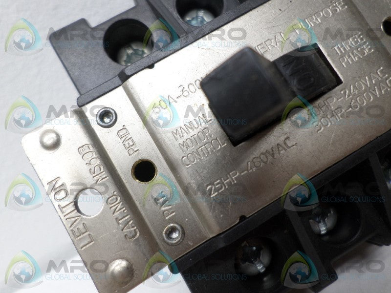 LEVITON MS603 MOTOR STARTER *NEW NO BOX*