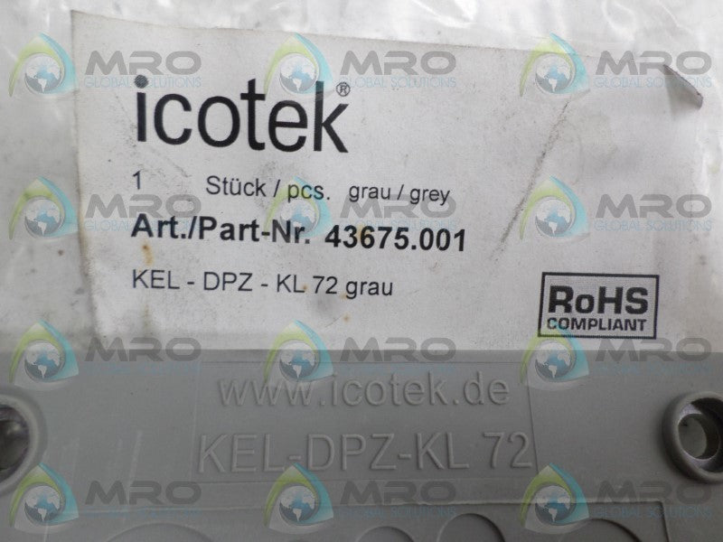 ICOTEK 43675.001 KEL-DPZ-KL72 CABLE ENTRY LATE *NEW IN FACTORY BAG*