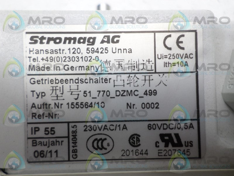 STROMAG 5-770-DZMC-499 ROTARY LIMIT SWITCH *NEW NO BOX*