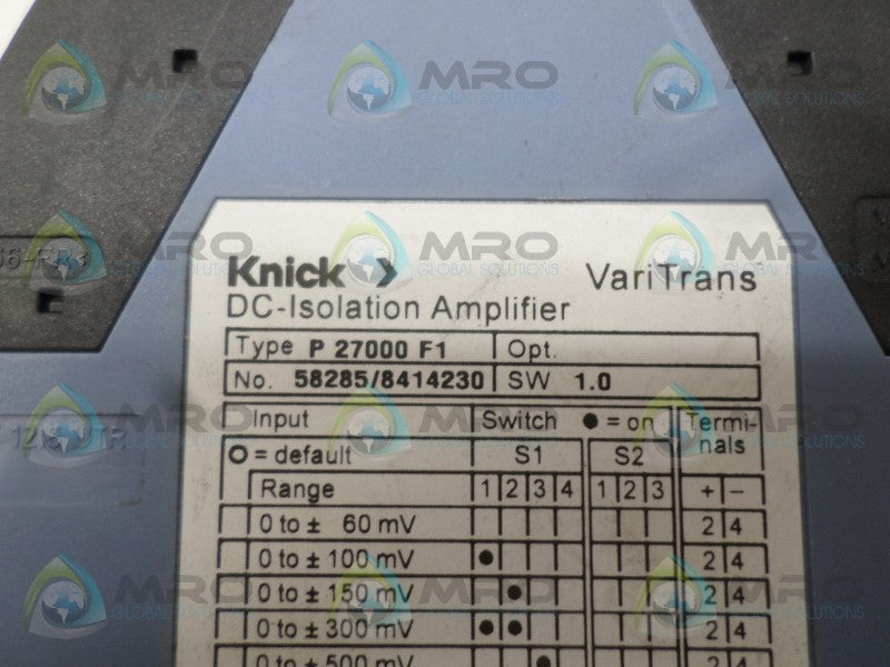 KNICK P27000F1 ISOLATION AMPLIFIER *NEW NO BOX*