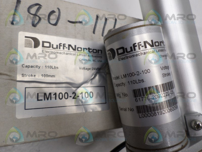 DUFF-NORTON LM100-2-100 LINEAR ACTUATOR *NEW IN BOX*