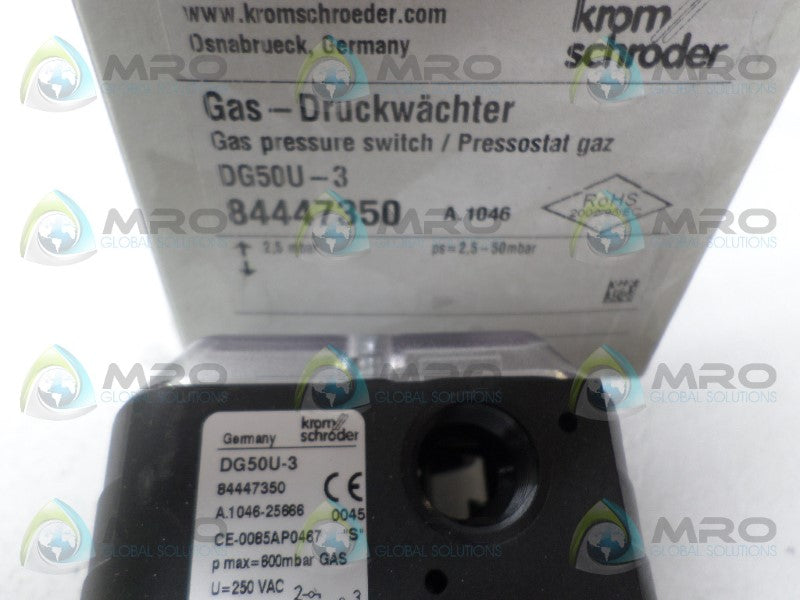 KROM SCHRODER 84447350 DG50U-3 GAS PRESSURE SWITCH *NEW IN BOX*