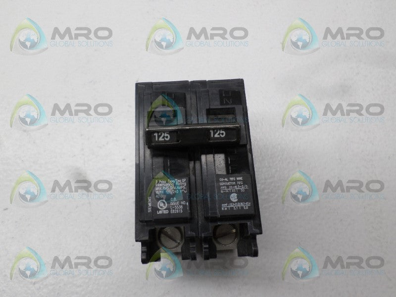 SIEMENS QP2125 CIRCUIT BREAKER 125A *NEW NO BOX*