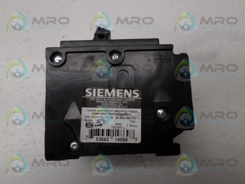 SIEMENS QP2125 CIRCUIT BREAKER 125A *NEW NO BOX*