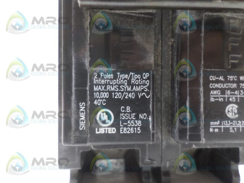 SIEMENS QP2125 CIRCUIT BREAKER 125A *NEW NO BOX*
