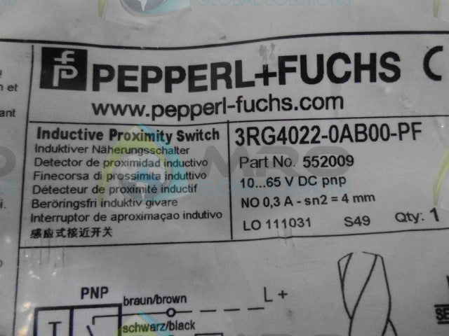 PEPPERL+FUCHS 3RG4022-0AB00-PF PROXIMITY SWITCH * NEW IN FACTORY BAG *