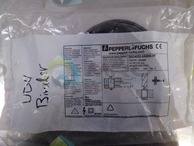 PEPPERL+FUCHS 3RG4022-0AB00-PF PROXIMITY SWITCH * NEW IN FACTORY BAG *