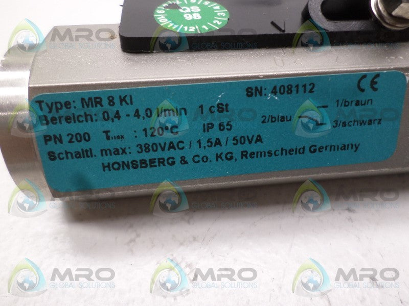 HONSBERG MR8KI FLOW SWITCH *NEW NO BOX*