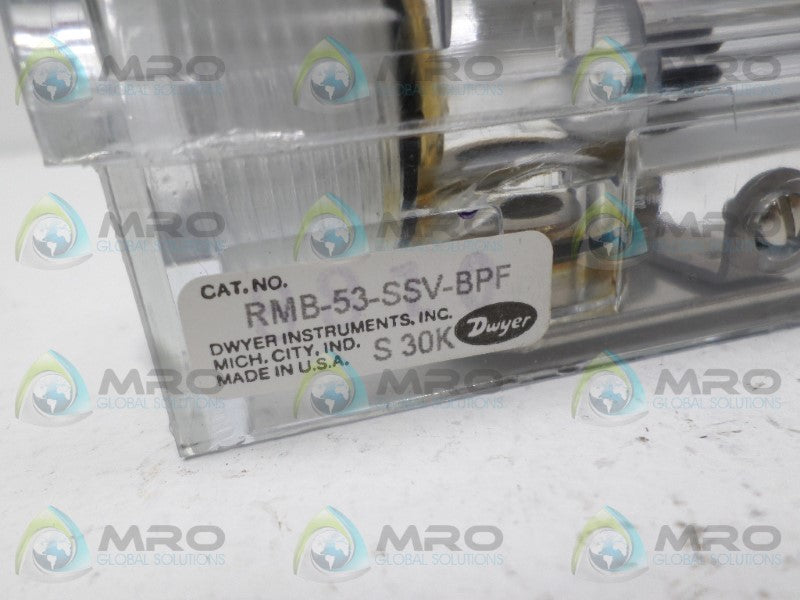 DWYER RMB-53-SSV-BPF FLOW METER *NEW NO BOX*
