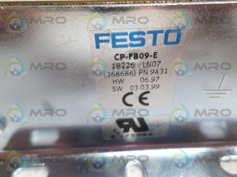 FESTO CP-FB09-E VALVE BLOCK *NEW NO BOX*