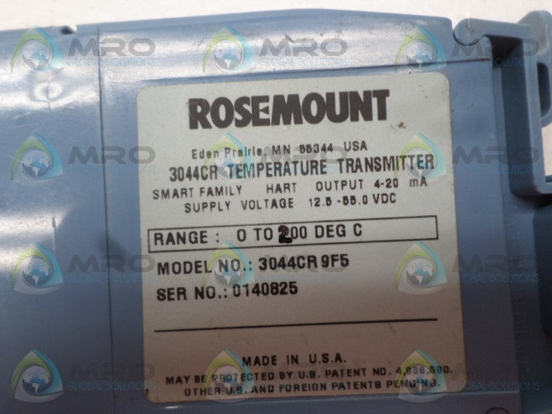 ROSEMOUNT 3044CR9F5 TEMPERATURE TRANSMITTER 0/200C  NSNP