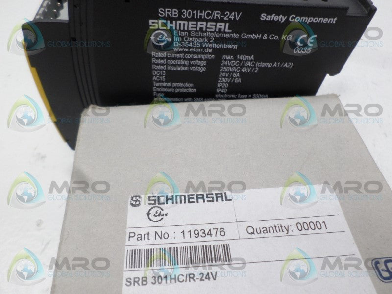 SCHMERSAL SRB301HC/R-24V 1193476 SAFETY CONTROLLER *NEW IN BOX*
