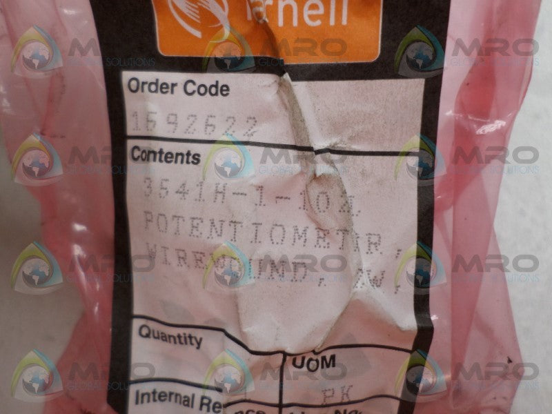 FARNELL 3541H-1-102L POTENTIOMETER * NEW IN FACTORY BAG *