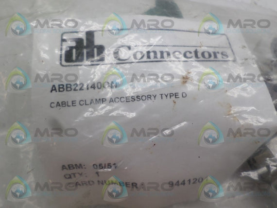 AB CONNECTORS ABB22140CN CABLE CLAMP *NEW IN FACTORY BAG*