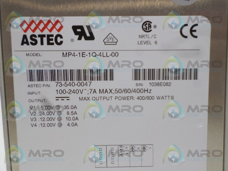 ASTEC MP4-1E-1Q-4LL-00 73-540-0047 *NEW NO BOX*