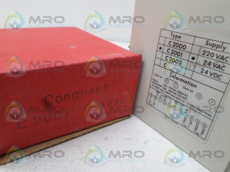 CONQUEST C2001 RELAY 24VDC *NEW IN BOX*