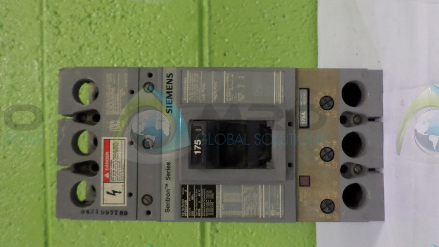 SIEMENS HFD63F250 CIRCUIT BREAKER w/ 175 AMP TRIP *USED*