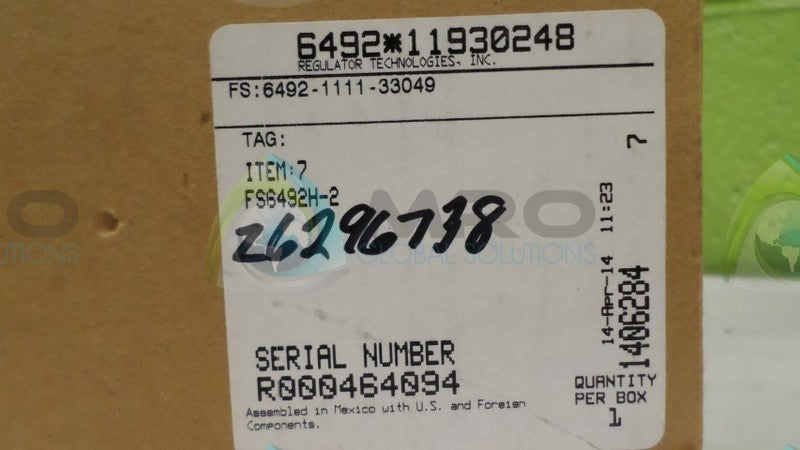 FISHER R000464094 REGULATOR *NEW IN BOX*