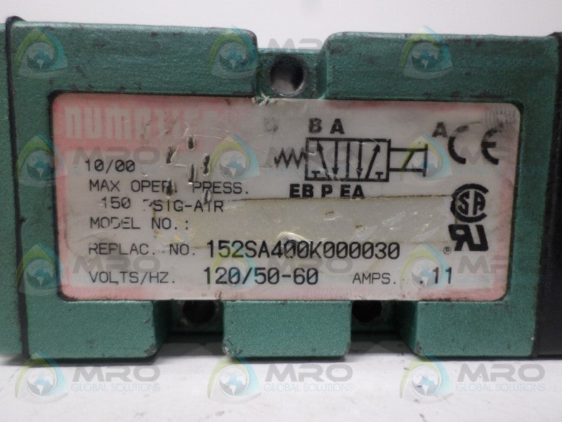 NUMATICS 152SA400K000030 UNMP