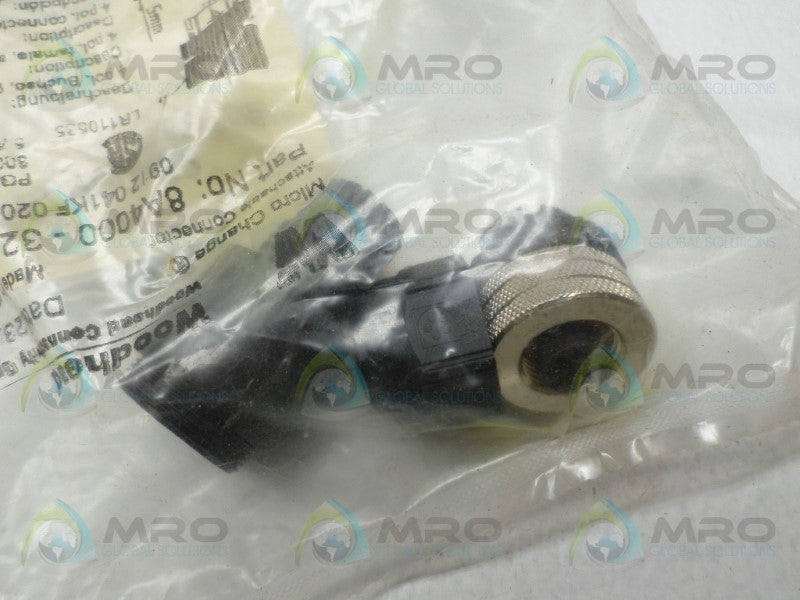 DANIEL WOODHEAD 8A4000-32 STRIAGHT CONNECTOR * NEW IN FACTORY BAG *