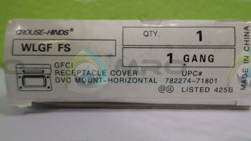 CROUSE-HINDS WLGF-FS RECEPTACLE COVER *NEW IN BOX*