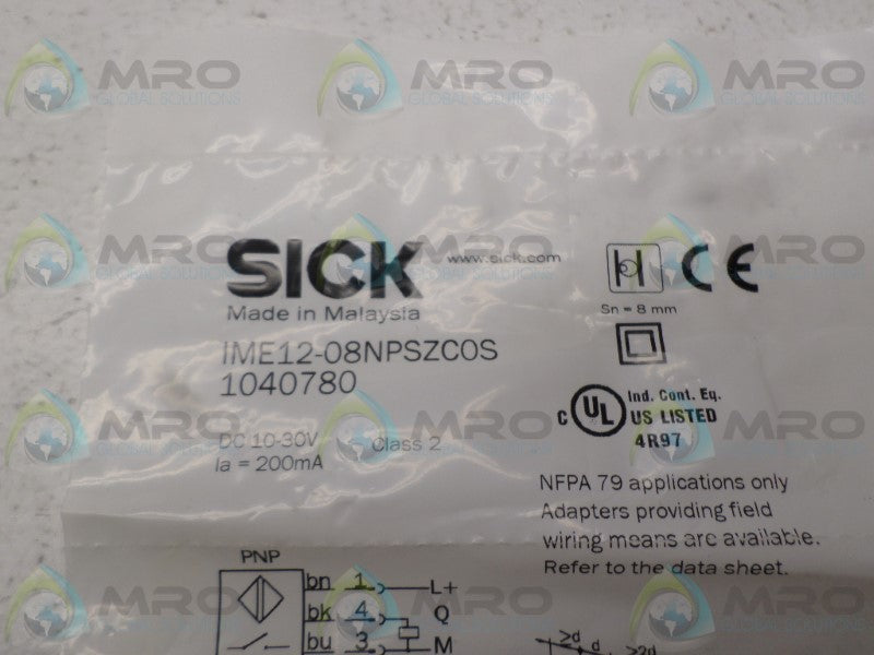SICK IME12-08NPSZC0S PROXIMITY SENSOR * NEW IN FACTORY BAG *