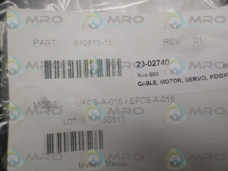EMERSON 810815-15 UFCS-A-015 EFCS-A-015 FEEDBACK CABLE * NEW IN FACTORY BAG *