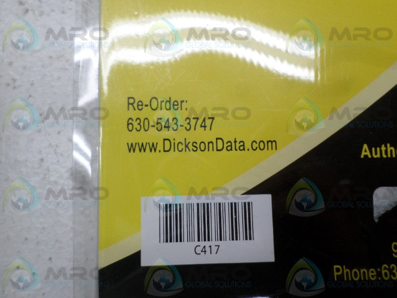 DICKSON C417 CHARTS 8" * NEW IN ORIGINAL PACKAGE *