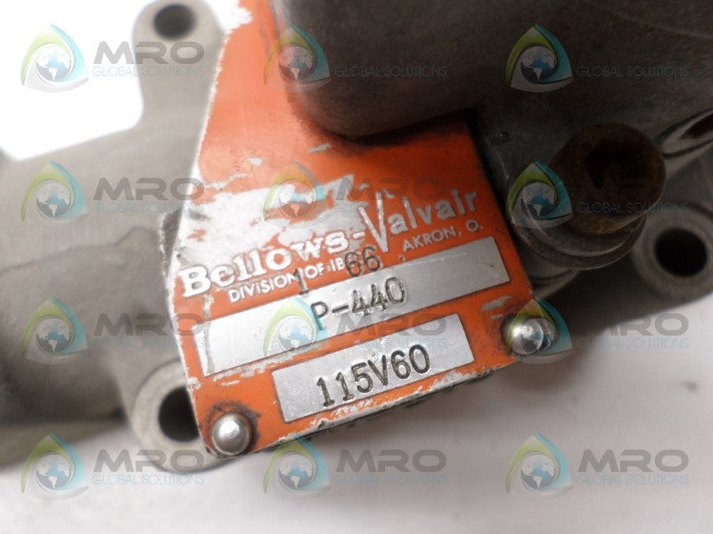 BELLOWS VALVAIR P-440 SOLENOID VALVE  UNMP