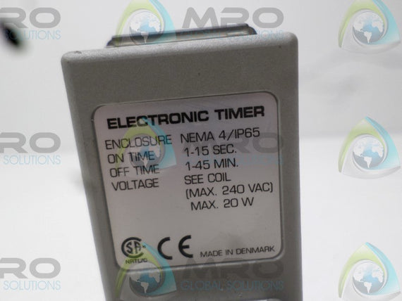INDUSTRIAL MRO NEMA 4/IP65 ELECTRONIC TIMER 1-15 SEC. 1-45 MIN. * NEW NO BOX *