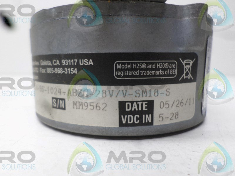 BEI SENSORS HS35F-62-R14-SS-1024-ABZC-28V/V-SM18-S ENCODER