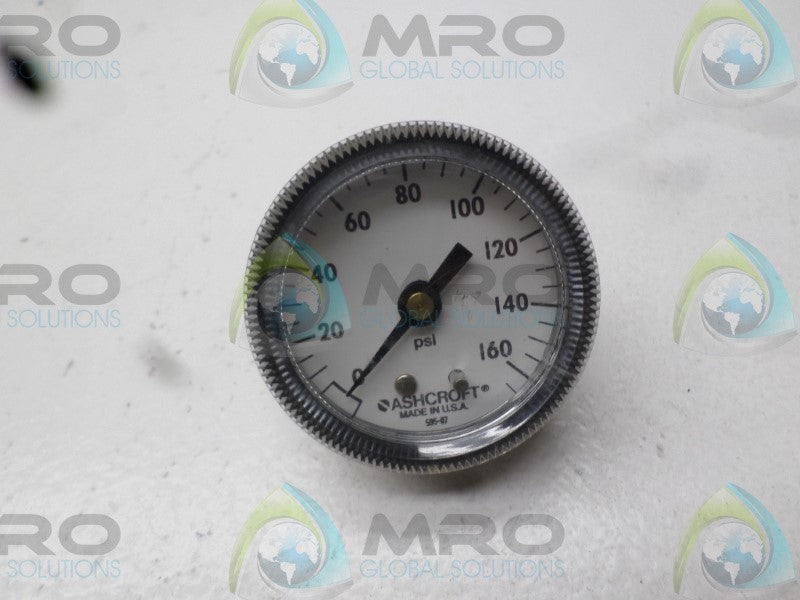 ASHCROFT 595-07 PRESSURE GAUGE 0-160 PSI *NEW NO BOX *