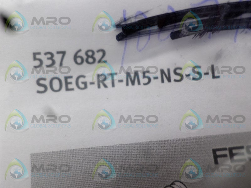 FESTO SOEG-RT-M5-NS-S-L 537682 PROXIMITY SENSOR * NEW IN FACTORY BAG *