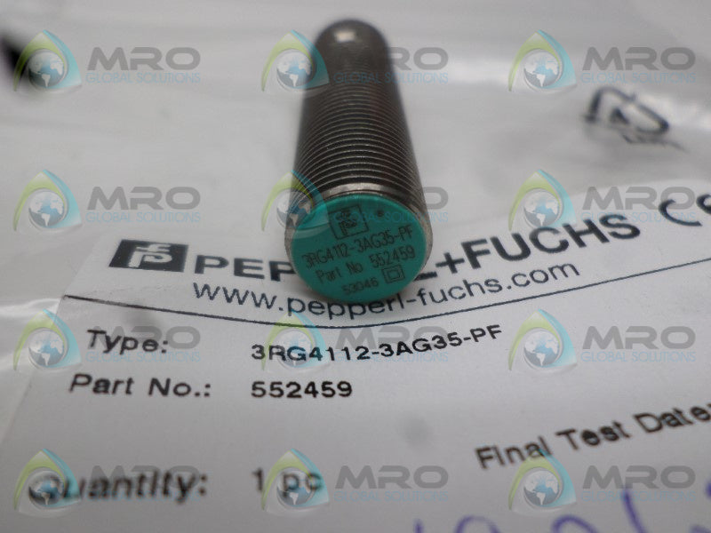 PEPPERL+FUCHS 3RG4112-3AG35-PF 552459 PROXIMITY SENSOR * NEW IN FACTORY BAG *