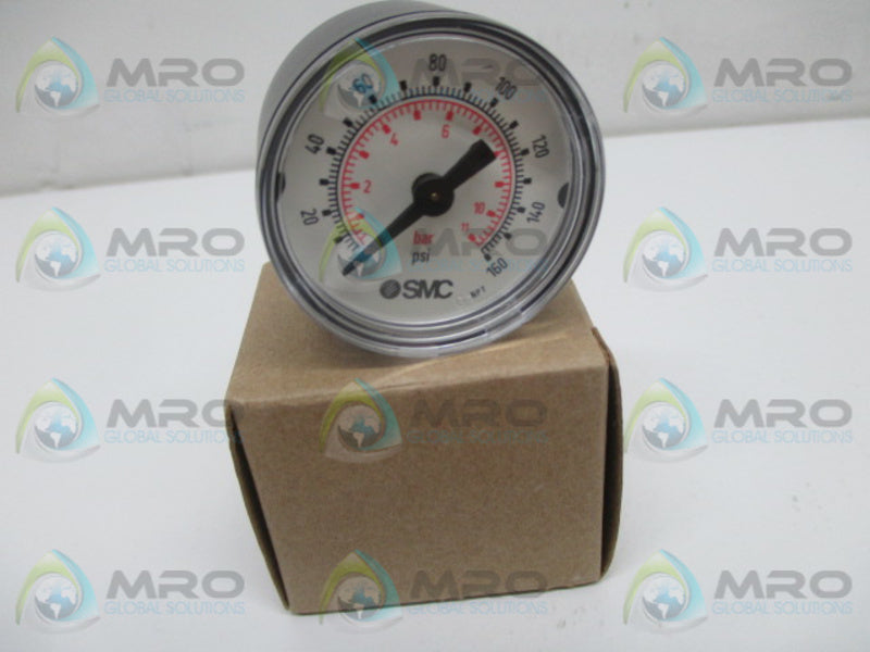 SMC K40-BP1.0-N01MS PRESSUARE GAUGE 0-160 PSI 0-11 BAR  NSMP