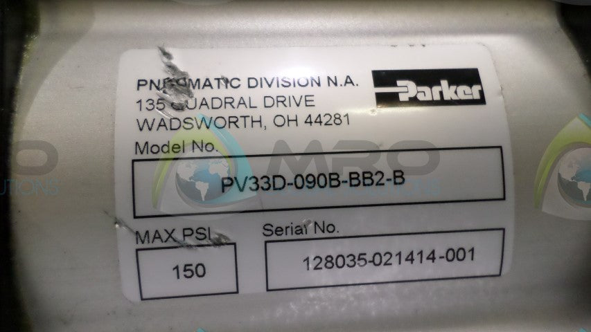 PARKER PV33D-090B-BB2-B ROTARY ACTUATOR *NEW NO BOX*