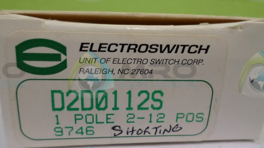 ELECTROSWITCH D2D0112S ROTARY SWITCH *NEW IN BOX*