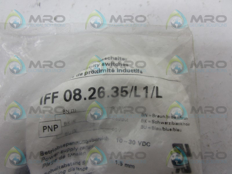 BAUMER IFF08.26.35/L1/L PROXIMITY SENSOR *NEW IN FACTORY BAG *
