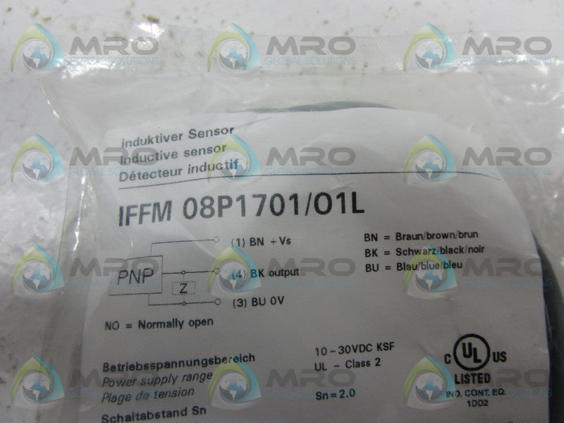BAUMER IFFM08P1701/01L PROXIMITY SENSOR * NEW IN FACTORY BAG *