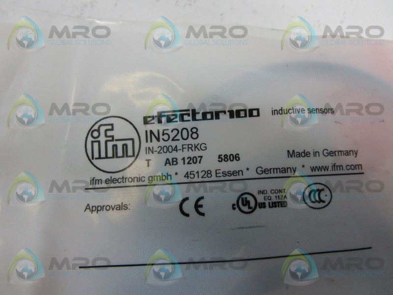 IFM EFECTOR IN5208 INDUCTIVE SENSOR * NEW IN FACTORY BAG *
