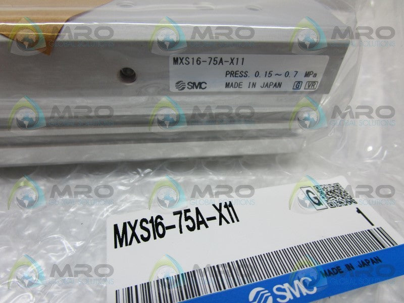SMC MXS16-75A-X11 AIR SLIDE TABLE CYLINDER * NEW IN FACTORY BAG *