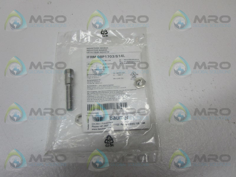 BAUMER IFRM08P1703/S14L PROXIMITY SENSOR * NEW IN FACTORY BAG *