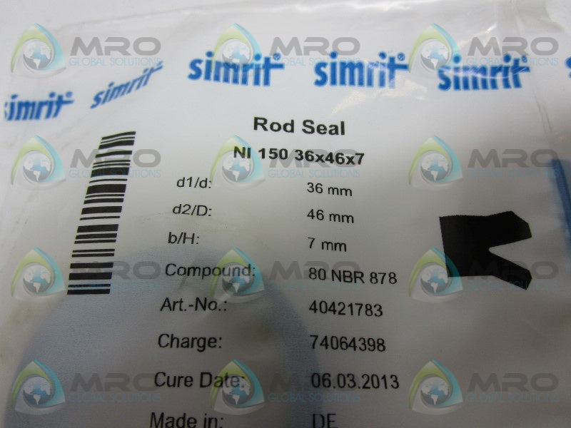 SIMRIT NI150 ROD SEAL * NEW IN FACTORY BAG *