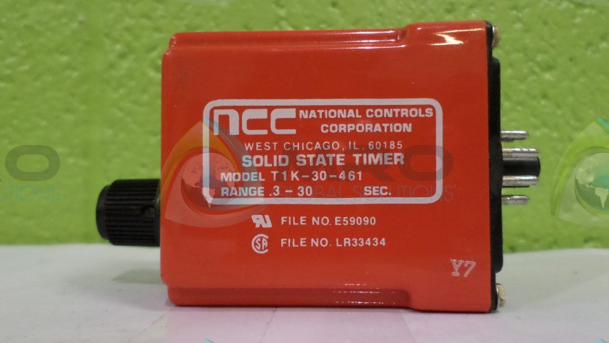 NCC T1K-30-461 SOLID STATE TIMER .3-30 SEC. *NEW NO BOX*