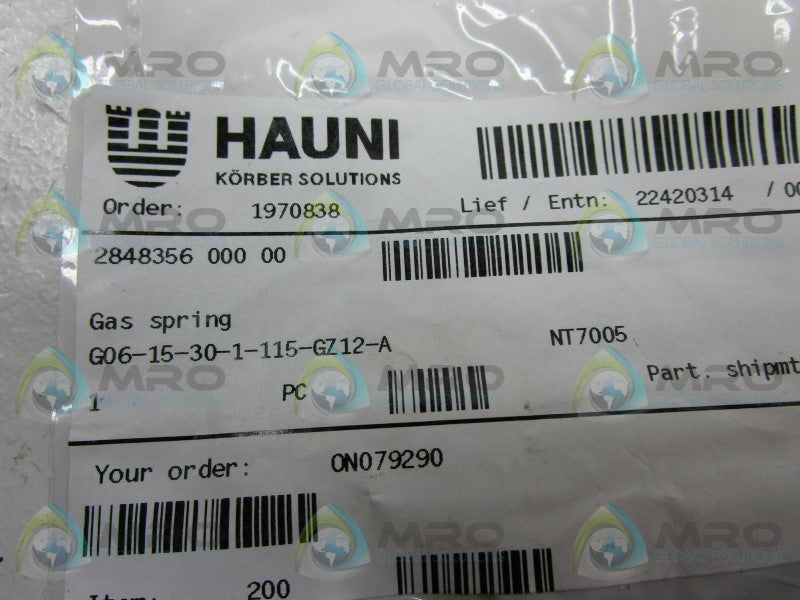 INDUSTRIAL MRO G06-15-30-1-115-GZ12-A GAS SPRING * NEW IN FACTORY BAG *