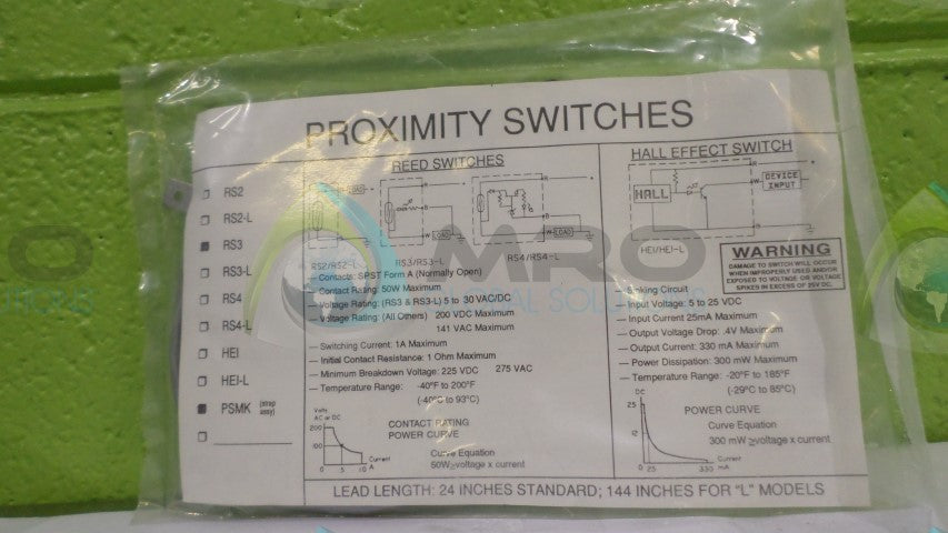 RS3 PROXIMITY SENSOR *NEW IN BAG*