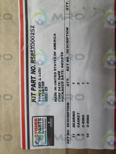 FISHER R585X000252 GASKET KIT * NEW IN ORIGINAL PACKAGE *