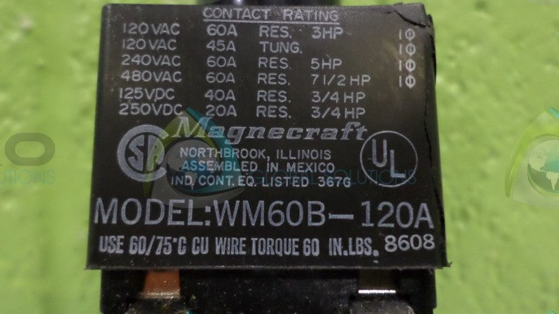 MAGNECRAFT WM60B-120A RELAY *NEW NO BOX*
