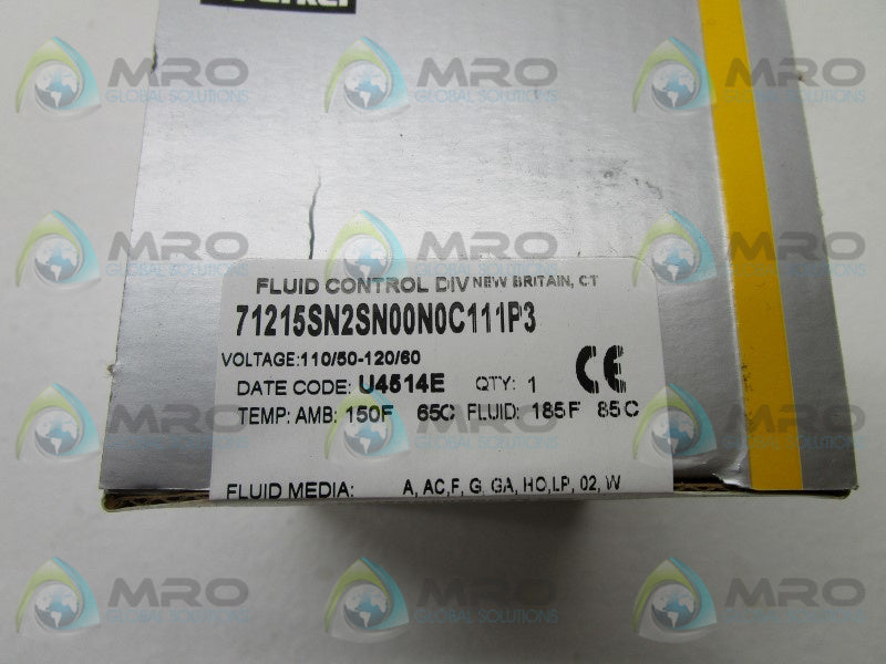 PARKER 71215SN2SN00N0C111P3 SOLENOID VALVE * FACTORY SEALED *